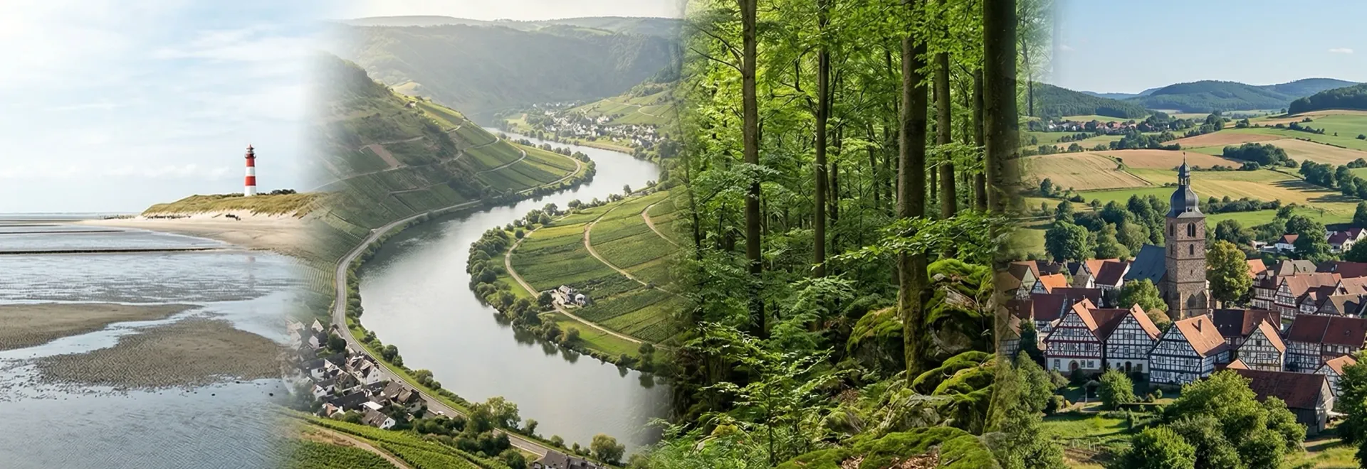 Collage deutscher Landschaften
